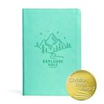 CSB Explorer Bible for Kids, Light Teal Mountains Leathertouch