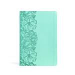 CSB Large Print Thinline Bible, Light Teal Leathertouch, Value Edition