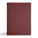 CSB Verse-By-Verse Reference Bible, Holman Handcrafted Collection, Premium Marbled Burgundy Calfskin