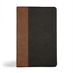 KJV Personal Size Giant Print Bible, Black/Brown Leathertouch