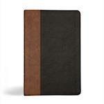 KJV Personal Size Giant Print Bible, Black/Brown Leathertouch, Indexed