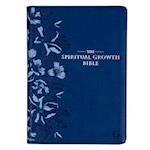 The Spiritual Growth Bible Navy Faux Leather