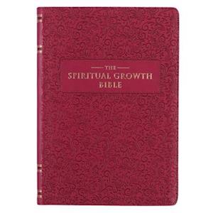 The Spiritual Growth Bible Berry Faux Leather