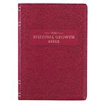 The Spiritual Growth Bible Berry Faux Leather