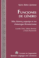 Funciones de genero; Mito, historia y arquetipo en tres dramaturgas iberoamericanas. Lourdes Ortiz, Sabina Berman y Diana Raznovich