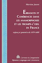Errances et Coherences dans les anamorphoses et les trompe-l'oeil en France
