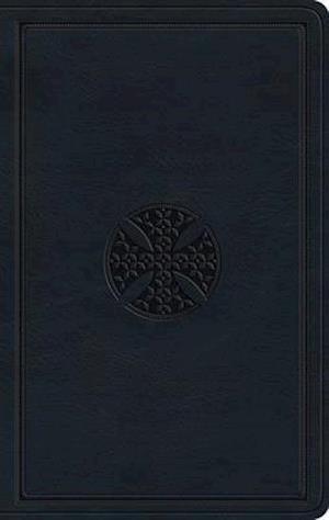 ESV Large Print Value Thinline Bible (Trutone, Navy, Mosaic Cross Design)