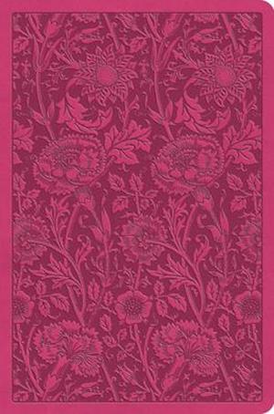 ESV Value Compact Bible (Trutone, Raspberry, Floral Design)