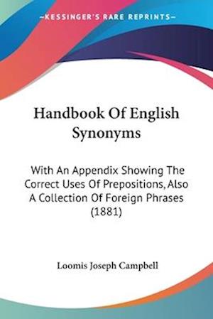 Handbook Of English Synonyms