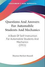 Questions And Answers For Automobile Students And Mechanics