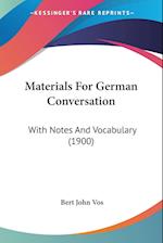 Materials For German Conversation