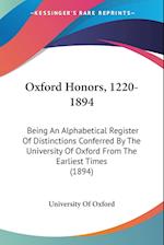 Oxford Honors, 1220-1894