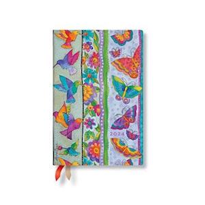 Hummingbirds & Flutterbyes (Playful Creations) Mini Verso 12-month Dayplanner 2024