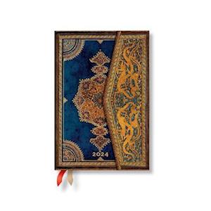 Safavid Indigo (Safavid Binding Art) Mini Verso 12-month Dayplanner 2024