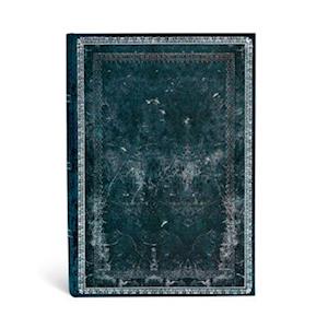 Midnight Steel Midi Lined Hardcover Journal (Elastic Band Closure)