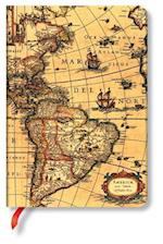 Western Hemisphere Hardcover Journals MIDI 176 Pg Lined Early Cartography