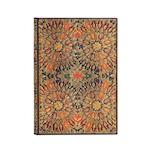 Fire Flowers Midi Lined Hardcover Journal (Elastic Band Closure)