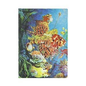 Sea Fantasies Midi Lined Hardcover Journal (Elastic Band Closure)