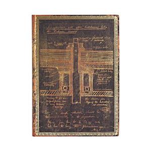 Tesla, Sketch of a Turbine (Embellished Manuscripts Collection) Midi Lined Softcover Flexi Journal