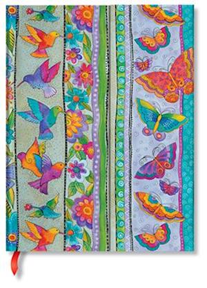 Hummingbirds & Flutterbyes Ultra Lined Hardcover Journal (Wrap Closure)