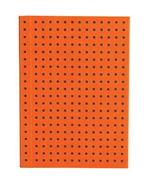 Orange on Grey (Circulo) A7 Lined Notebook