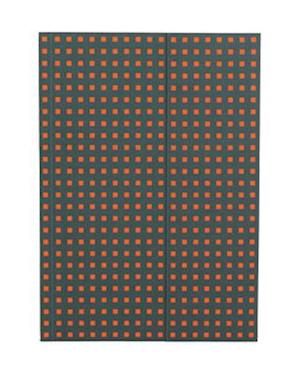 Grey on Orange Paper-Oh Quadro B5 Lined