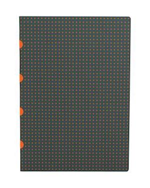 Grey on Orange / Grey on Orange (set of two) A4 Unlined Notebooks