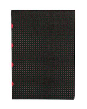 Black on Red / Black on Red (set of two) A4 Lined Notebooks