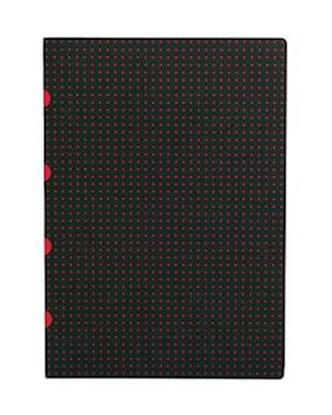 Black on Red / Black on Red Paper-Oh Cahier Circulo A4 Unlined