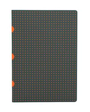 Grey on Orange / Grey on Orange (set of two) A5 Unlined Notebooks