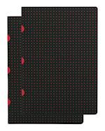 Black on Red / Black on Red Paper-Oh Cahier Circulo A5 Gridded