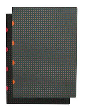 Black on Red / Grey on Orange (set of two) A4 Lined Notebooks