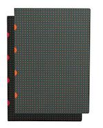 Black on Red / Grey on Orange Paper-Oh Cahier Circulo A4 Gridded
