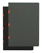 Black on Red / Grey on Orange Paper-Oh Cahier Circulo A5 Gridded