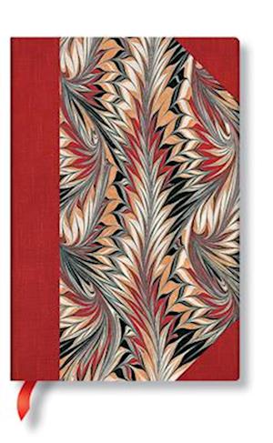 Rubedo (Cockerell Marbled Paper) Mini Lined Hardcover Journal