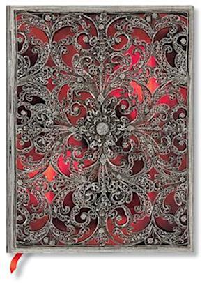 Garnet (Silver Filigree Collection) Ultra Unlined Softcover Flexi Journal