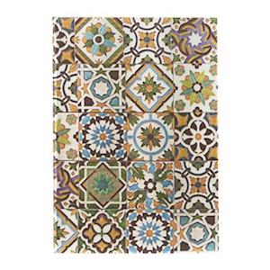 Porto (Portuguese Tiles) Midi Lined Hardback Journal (Elastic Band Closure)