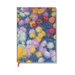 Monet’s Chrysanthemums Midi Lined Hardback Journal (Elastic Band Closure)