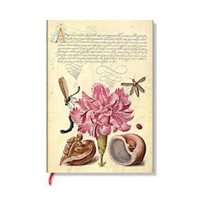 Pink Carnation (Mira Botanica) Midi Lined Softcover Flexi Journal (Elastic Band Closure)