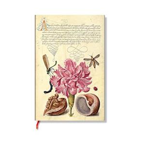 Pink Carnation (Mira Botanica) Mini Lined Softcover Flexi Journal (Elastic Band Closure)