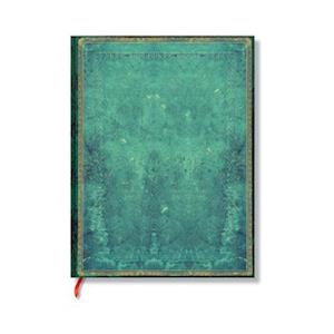 Pacific Blue (Old Leather Collection) Ultra Lined Softcover Flexi Journal (Elastic Band Closure)