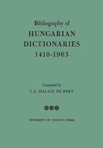 Bibliography of Hungarian Dictionaries, 1410-1963