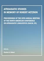Afroasiatic Studies in Memory of Robert Hetzron