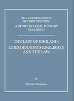 A Study in Legal History Volume II; The Last of England