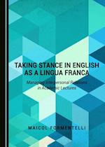 Taking Stance in English as a Lingua Franca