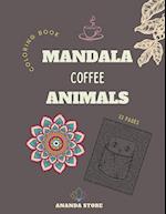 Mandala Coffee Animals Coloring Book