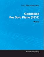 Mendelssohn, F: Gondellied by Felix Mendelssohn for Solo Pia