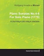 Piano Sonatas No.4-6 by Wolfgang Amadeus Mozart for Solo Piano (1775) K.282/189g K.283/189g K.284/205b