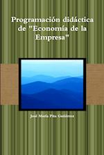 Programación didáctica de "Economía de la Empresa"