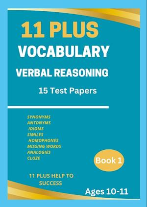 11 PLUS VOCABULARY VERBAL REASONING BOOK